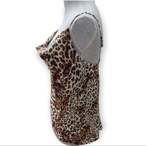 Leopard Print Women's Cowl Neck Blouse - Picture 3 of 7